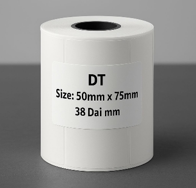 Picture of Adhesive Direct Thermal Label Sticker, Mini Portable Thermal Label Printer Sticker Roll 50mm x 75mm 