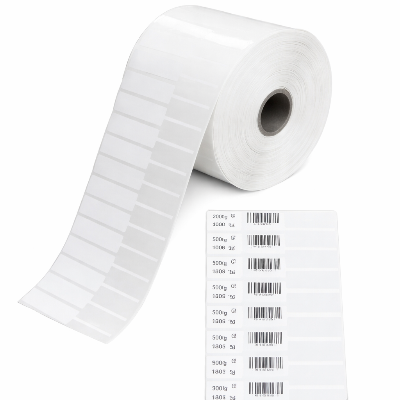 Picture of Premium Jewelry Label Sticker 81x12mm – Thermal Jewelry Tag Label, Barcode Price Tag Stickers | 2,500 Pcs Roll | Waterproof Adhesive | Jewelry Shop & Ring Tagging-White