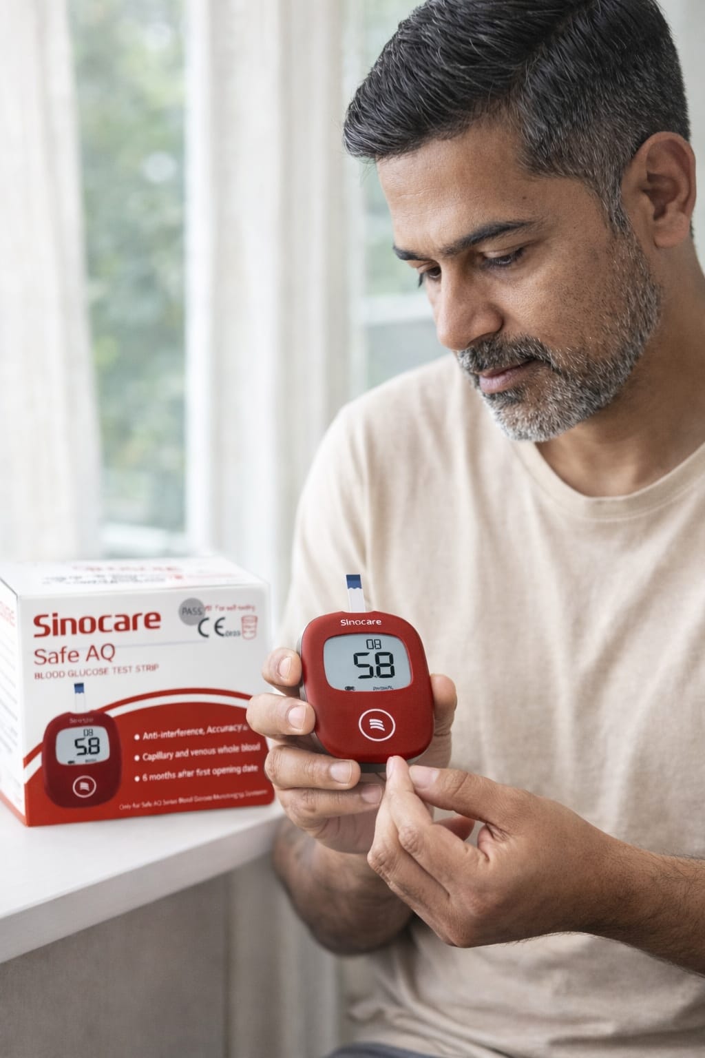 Picture of Sinocare Safe AQ Blood Glucose Test Strips (25 & 50 Pcs)