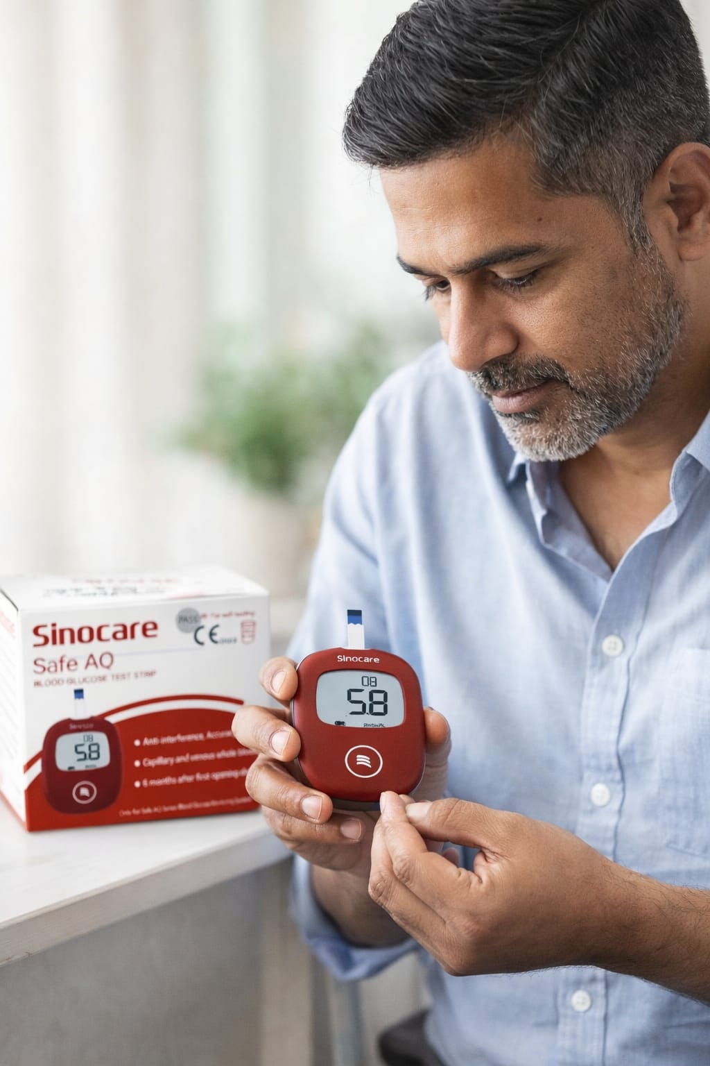 Picture of Sinocare Safe AQ Blood Glucose Test Strips (25 & 50 Pcs)