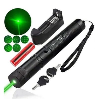 Picture of Laser Light 10 Miles 532nm Adjustable Focus Green Laser Pointer Beam Light – High Power, Long Range, Precision Laser for Outdoor, Night Use, and Presentation