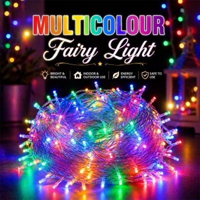 Picture of Beautiful Ceiling Fairy Lights Multicolour – LED String Lights for Room Decoration, Bedroom Ceiling Curtain Party Festival Indoor Decor