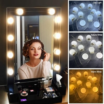 Picture of Vanity Mirror Makeup LED Light – Portable LED Beauty Mirror Light for Makeup, Dressing Table, Bedroom & Professional Beauty Care