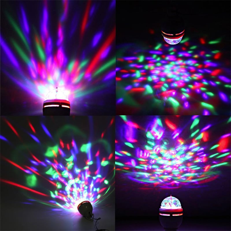 Picture of LED DJ Disco Moving Ball Light – 360 Degree LED Rotating Bulb, Magic Disco Light for Party, Home, Diwali Decoration, and Event Lighting