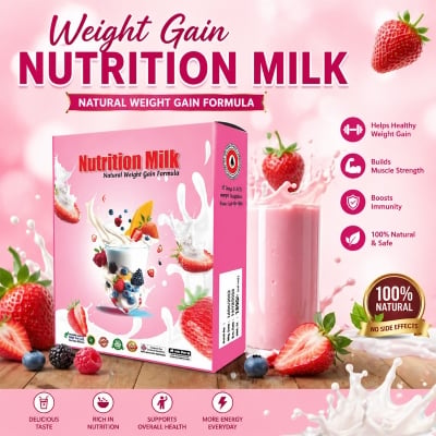 Picture of Natural Health Supplement Weight Gain Milk Nutrition – Daily Nutrition Drink Mix for Energy Support and Healthy Weight Management