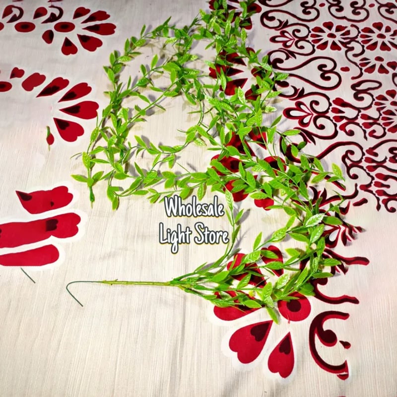 Picture of Artificial Corner Leaf Set 5 in 1 – Decorative Fake Green Leaves for Wall Corner Decoration – Hanging Vine Leaf Set for Home, Room & Event Decor