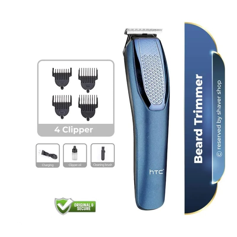 Picture of HTC AT-1210 Rechargeable Hair Trimmer – Cordless Electric Trimmer for Men, Beard and Hair Cutting with Adjustable Length Settings