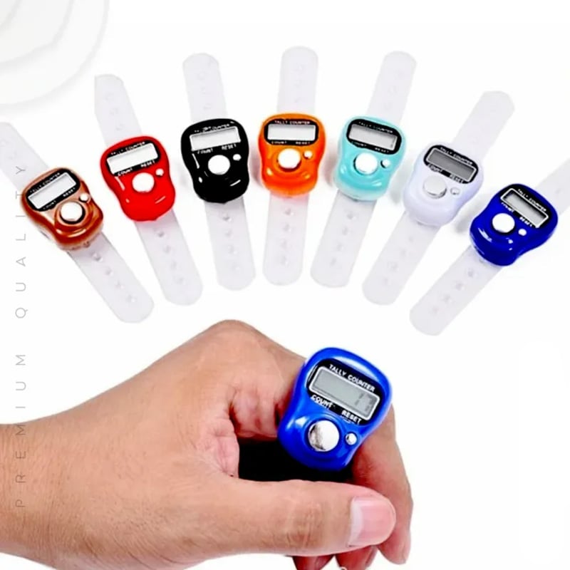 Picture of Digital Electronic LCD Tasbih Finger Tally Counter – Islamic Zikr Counter Ring for Muslim Prayer, Portable Hand Click Counter