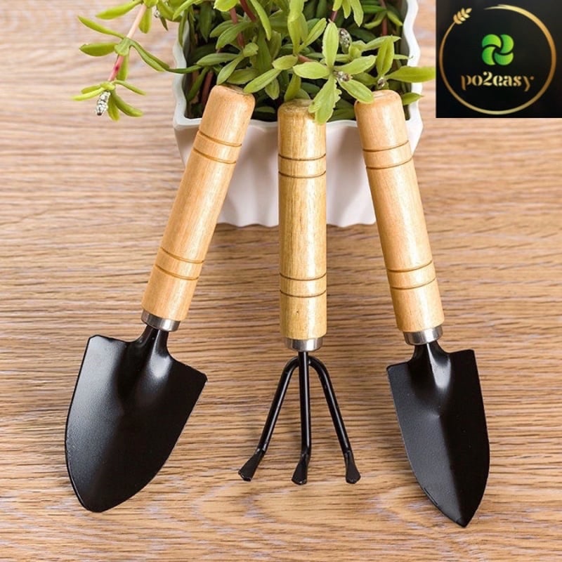 Picture of 3 Pcs Gardening Tool Set – Hand Trowel, Transplanter & Cultivator Tools for Garden, Planting, Digging,  Home Gardening Kit