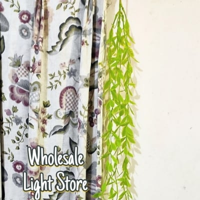 Picture of Artificial Corner Leaf Set 5 in 1 – Decorative Fake Green Leaves for Wall Corner Decoration – Hanging Vine Leaf Set for Home, Room & Event Decor