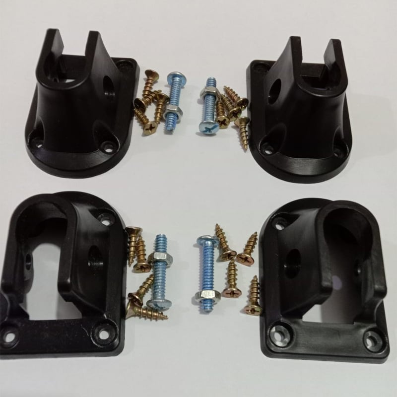 Picture of Full Set 4Pcs Laptop Table Leg Brackets with Connector Screw Foldable Laptop Table Leg Connector Repair Set for Portable Lap Desk, Folding Table, Furniture Fittings & Replacement Parts