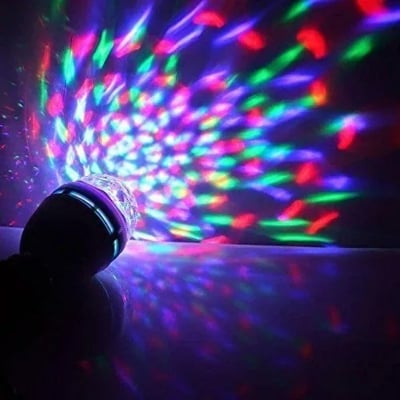 Picture of LED DJ Disco Moving Ball Light – 360 Degree LED Rotating Bulb, Magic Disco Light for Party, Home, Diwali Decoration, and Event Lighting