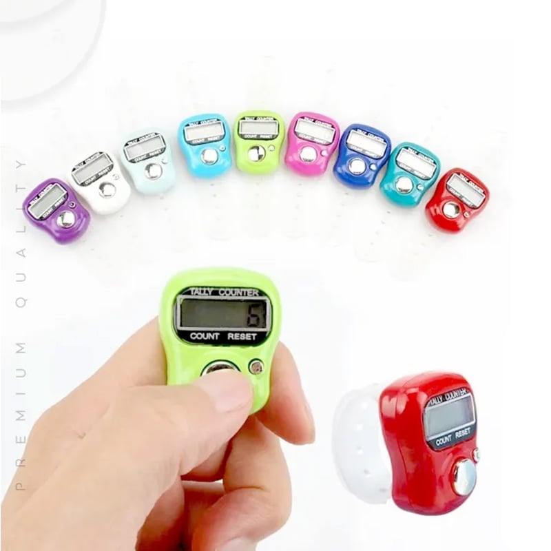 Picture of Digital Electronic LCD Tasbih Finger Tally Counter – Islamic Zikr Counter Ring for Muslim Prayer, Portable Hand Click Counter