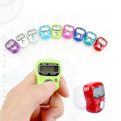 Picture of Digital Electronic LCD Tasbih Finger Tally Counter – Islamic Zikr Counter Ring for Muslim Prayer, Portable Hand Click Counter