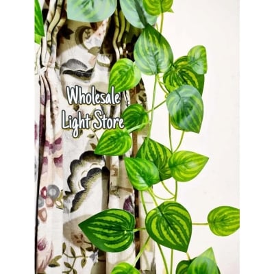 Picture of Artificial Leaf Set for Room Decor – Realistic Green Vine Leaves for Wall Hanging Decoration – Fake Plant Leaf Garland for Bedroom, Living Room & Party Decor