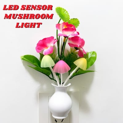 Picture of LED Sensor Dream Mushroom Lamp – Multicolor Night Light with Auto On/Off for Bedroom, Living Room, Kids Room, and Home Decor