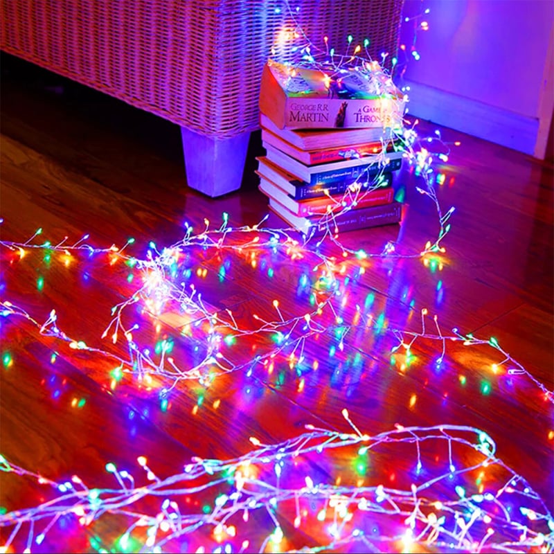 Picture of Beautiful Ceiling Fairy Lights Multicolour – LED String Lights for Room Decoration, Bedroom Ceiling Curtain Party Festival Indoor Decor