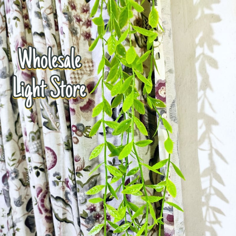 Picture of Artificial Corner Leaf Set 5 in 1 – Decorative Fake Green Leaves for Wall Corner Decoration – Hanging Vine Leaf Set for Home, Room & Event Decor