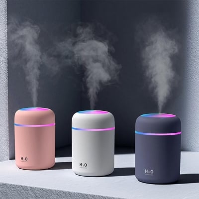 Picture of USB Colorful Mini Portable Humidifier 300ml | Car & Home Use | Cup Humidifier with LED Lights | Desktop Air Moisturizer