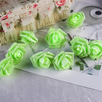Picture of 80 Pcs LED Green Color Rose Flash String Fairy Light | 25 Feet Long Decorative LED String Lights | Home, Garden, Party, Wedding Decoration