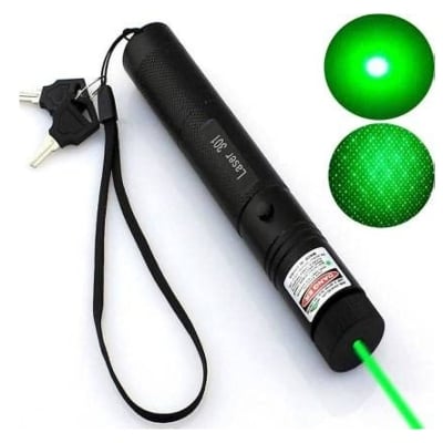 Picture of Green Laser 303 Pointer 10KM Adjustable Focus – High Power Professional Laser Light for Outdoor, Presentation, Astronomy Pointing