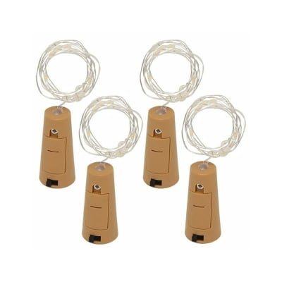 Picture of Bottle Cork LED Fairy Lights Mini Copper Wire Battery Operated Starry String Lights Warm Golden for DIY Bottle Decoration Wedding Party Indoor Outdoor Decor