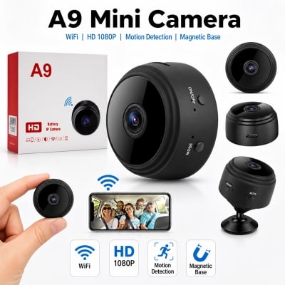 Picture of A9 Mini Camera HD 720P WiFi IP Security Camera – Wireless Home Monitor Remote Mobile Viewing Night Vision Motion Detection Mini Cam