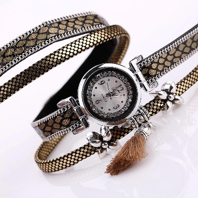 Picture of Women Luxury Wrist Watches Clocks Love Word Leather Strap Ladies Bracelet Watches - Multicolor