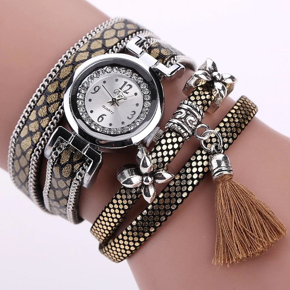 Picture of Women Luxury Wrist Watches Clocks Love Word Leather Strap Ladies Bracelet Watches - Multicolor