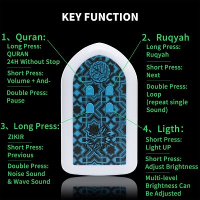 Picture of Update Model (2026 Audio Version) Plug In New Islamic Plug in Reciting-Quran with LED Light System, Speaker System