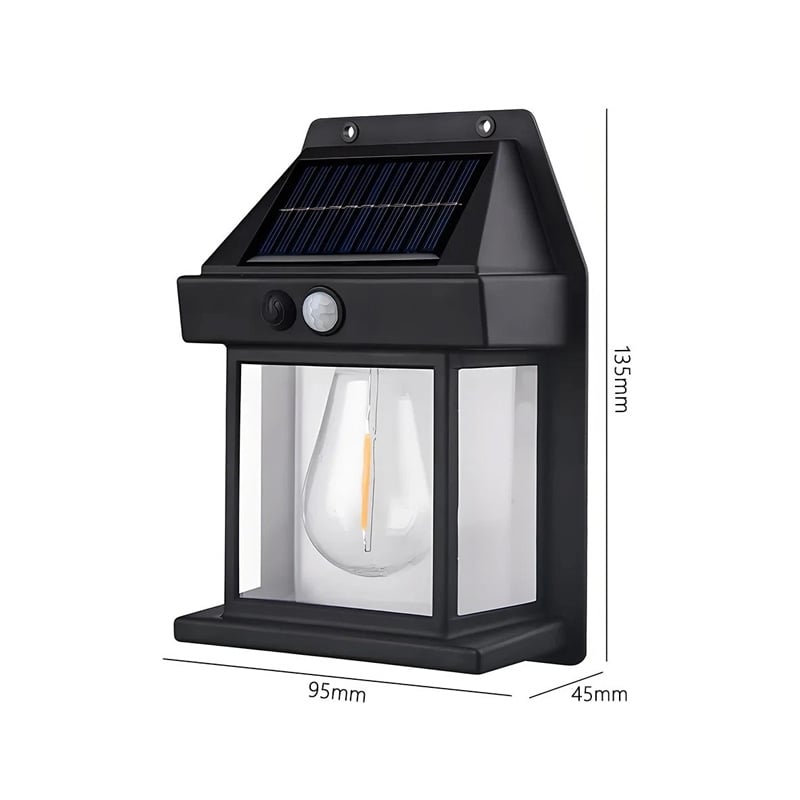 Picture of Tungsten Solar Wall Light Outdoor Wireless Dusk to Dawn with Motion Sensor | 3 Modes IP65 Waterproof Security Light
