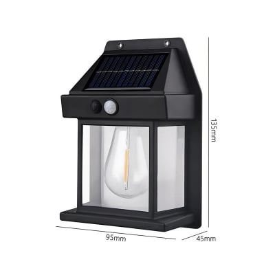 Picture of Tungsten Solar Wall Light Outdoor Wireless Dusk to Dawn with Motion Sensor | 3 Modes IP65 Waterproof Security Light