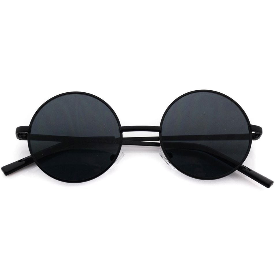 Picture of Round Metal Sunglasses Brand Designer Retro Vintage - Black