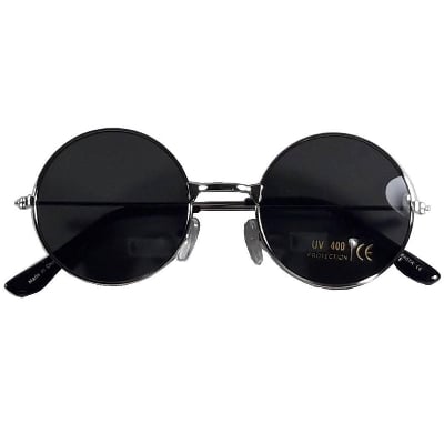 Picture of Round Metal Sunglasses Brand Designer Retro Vintage - Black