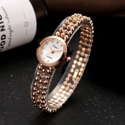 Picture of Women's Alloy Quartz Watch Luxury Watch with Diamonds for Women Watches - Gold