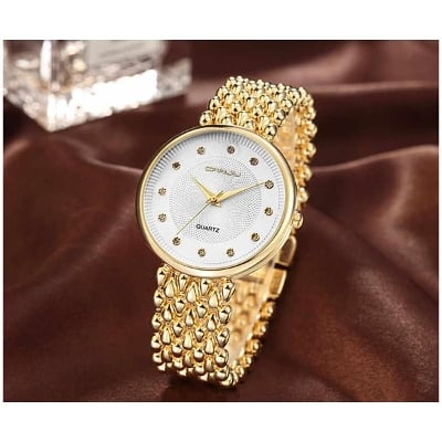 Picture of Stainless Steel Female Clock Ladies Fashion Casual Quartz Watch Women Watches-3221