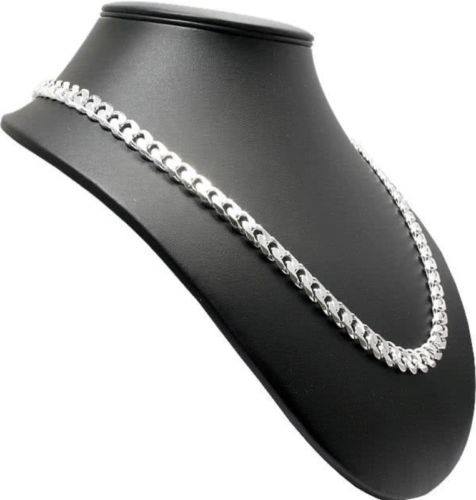 Picture of Men's Solid Sterling Silver Rhodium Plated Chain Necklace - Silver