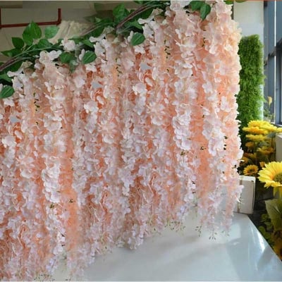 Picture of Artificial Flowers for Wedding Home Party Baby Room Decoration DIY Craft Fake Flowers Supplies-5 pcs