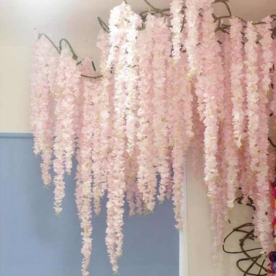 Picture of Vine Ratta Silk Hanging Flower Garland Artificial Wisteria - Multicolor