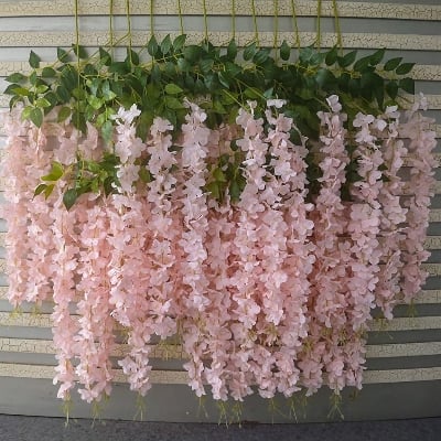 Picture of Vine Ratta Silk Hanging Flower Garland Artificial Wisteria - Multicolor