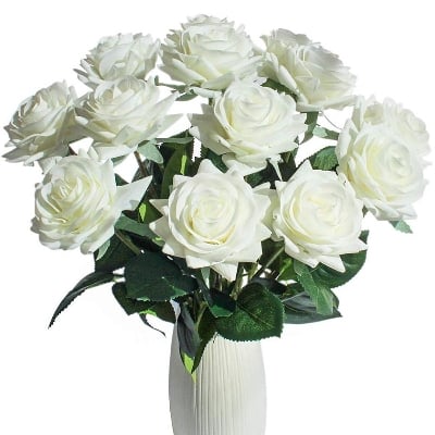 Picture of Rose Bouquet Home Decoration Flower No Vase Artificial Flower - Multicolor