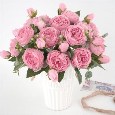 Picture of Artificial Flower Home Decoration Rose Bouquet Flower - Multicolor