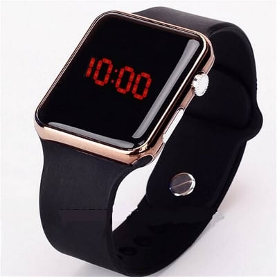 Picture of Fashionable Square LED Digital Sports Watch-Unisex - Black