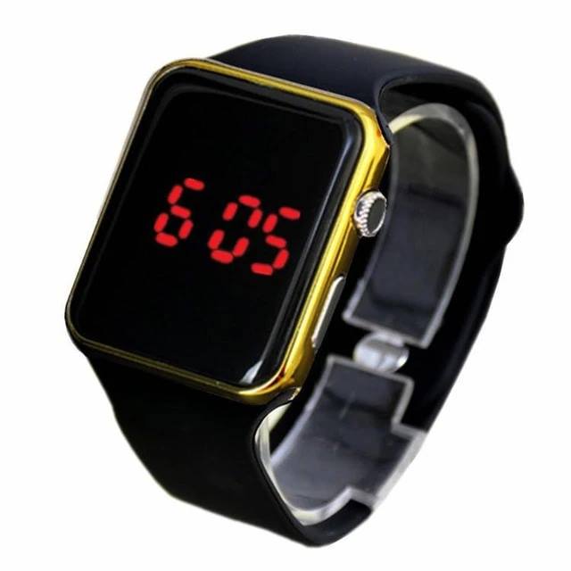 Picture of Fashionable Square LED Digital Sports Watch-Unisex - Black