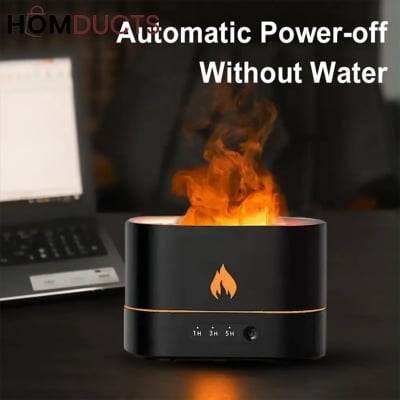 Picture of 3D Flame Humidifier LED Night Light – DQ701 Fire Humidifier Aroma Diffuser with 7 Color Lights, Oil Fragrance Aromatherapy Air Humidifier for Home Office Room Decor