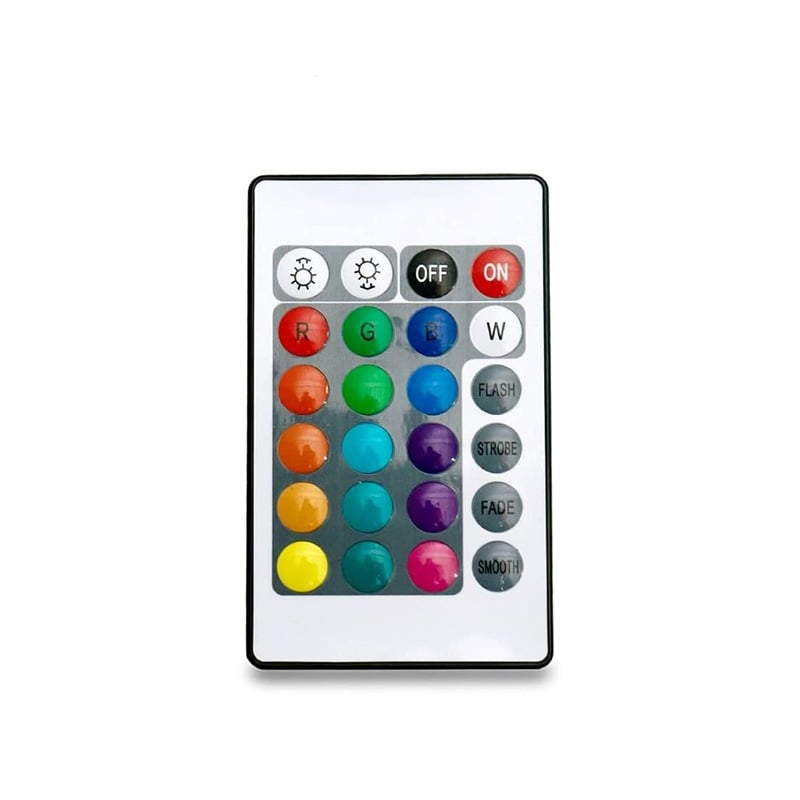 Picture of 24 Key RGB LED Controller with Remote – 3 Channel PWM LED Dimmer, CE RoHS Certified, DC 12V RGB Strip Light Controller for 2835 3528 5050