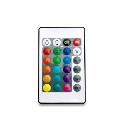 Picture of 24 Key RGB LED Controller with Remote – 3 Channel PWM LED Dimmer, CE RoHS Certified, DC 12V RGB Strip Light Controller for 2835 3528 5050