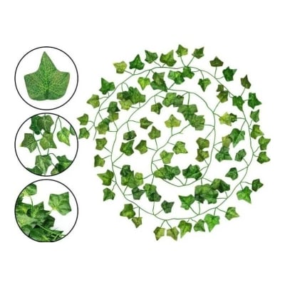 Picture of Artificial Hanging Vines Plant 7 Feet – Decorative Artificial Flower Leaf Vine for Wall, Balcony, Garden, Home Wedding Party Decoration