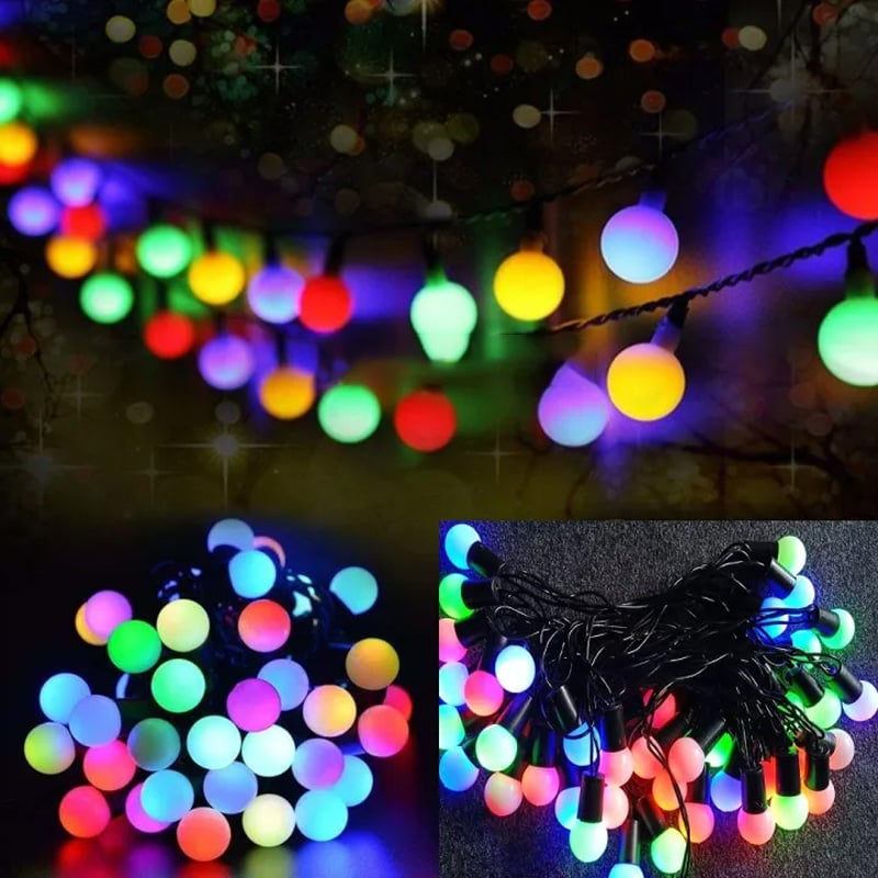 Picture of LED Color Changing Fairy Ball Lights – 28 Bulbs Multicolor String Lights for Room Decoration, Party, Wedding, Holiday Decorative Light