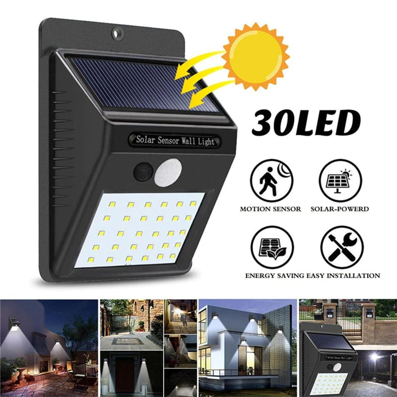 Picture of 30 LED Solar Lights Outdoor Waterproof Garden Path Lawn Light | Solar Powered Yard Patio Decorative Light | Bright Outdoor Landscape Lighting